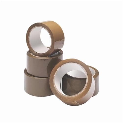 Image of 5 Star Brown Parcel Tape Low Noise 48mm x 66m (6 Pack) Packing Tape Polypropylene