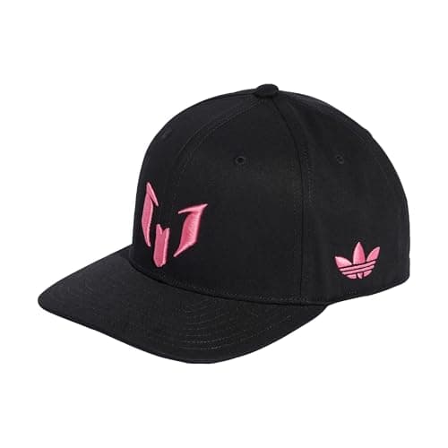 Image of adidas Unisex Lionel Messi Snapback Cap, Black/Pink Fusion, M-L