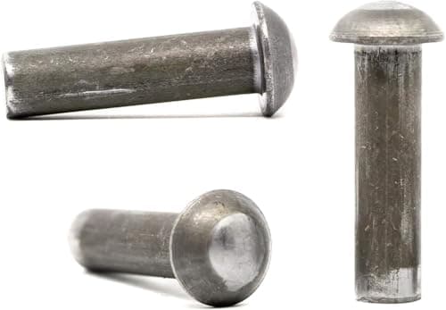 Image of M4 (4mm x 40mm) Solid Steel Round Head Rivets DIN 660 (Pack of 20) D03-04BC