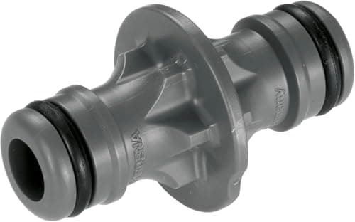 Image of GARDENA coupling, connection piece for secure hose connection, connection of two hoses for extension, to the transition from 13 mm (1/2) to 13 mm (1/2) hoses, packed (2931-20) (Pack of 1)