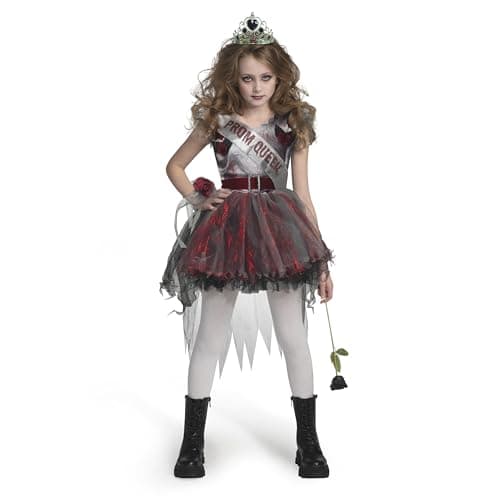 Image of Spooktacular Creations Child Girl Dark Prom Queen Costume, Goth Prom Queen Costume for Kids, Girls, Halloween-M