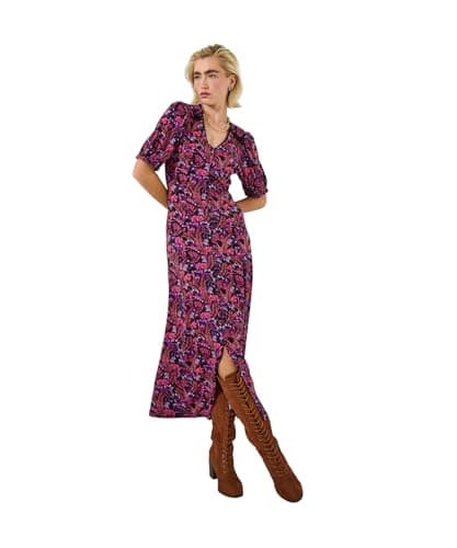 Image of Joe Browns Women's Jersey Floral Midi Dress, Purple, 8