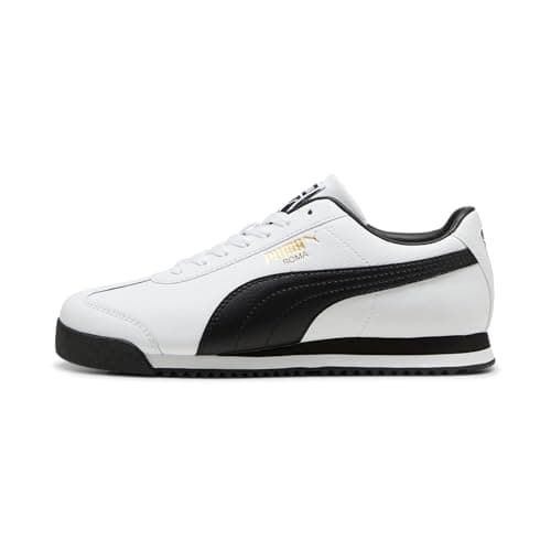 Image of Puma Men's Roma Sneakers, 24 White-Black-Team Gold, 11
