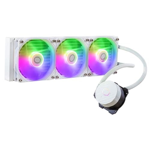 Image of Cooler Master MasterLiquid 360L Core ARGB CPU Liquid Cooler - Dual Chamber Gen S Pump, Superior Radiator and 120 mm ARGB Fans, LGA 1700 and AM5 Brackets , 12 Volts (DC) , White