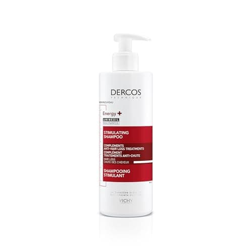 Image of Vichy Dercos Energy+ Anti-Hair Loss Stimulating Shampoo With Aminexil & Niacinamide, For Thinning Hair & Weak Hair Prone to Breakage, Sensitive Scalps, 400ml