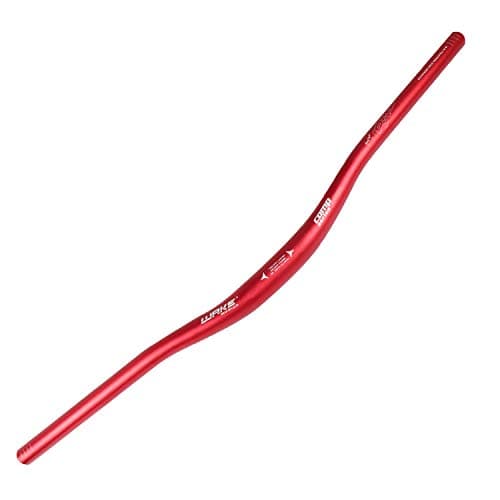 Image of WAKE 31.8mm Bike Handlebar Aluminum Alloy MTB Handlebar Rise 30mm Bicycle Handlebar Wide Extra Long Mountain Bike Handlebars for Downhill Cycling Road Mountain Bike -720MM (Red)