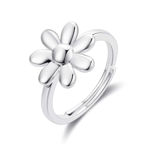 Image of Philip Jones Silver Plated Adjustable Daisy Ring