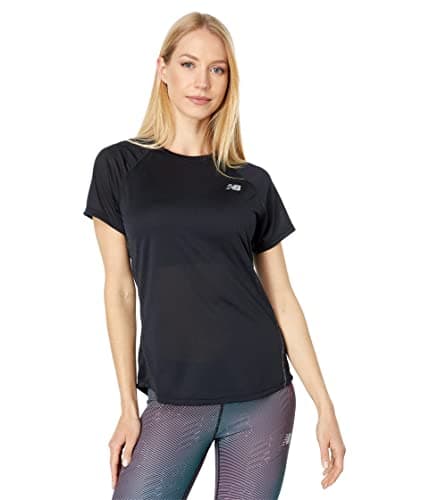 Image of New Balance Women's Impact Run Short Sleeve 22, Black, XS