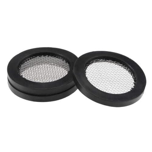 Image of TOP-VIGOR 3Pcs Rubber Flat Washers 30mm OD 21mm ID 3mm Thickness with Stainless Steel Filter, O Ring with Mesh Washer Seal for Shower Hose Faucet Pipe Water Hose