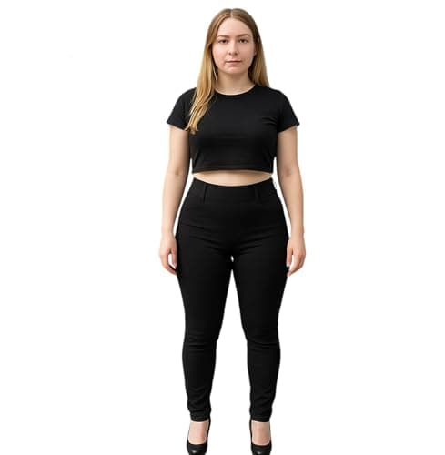 Image of Bike Tribe Women's Motorcycle Leggings, Dupont Kevlar Lined, CE Armoured Knee Protection, Black, Ladies Protective Motorcycle Leggings (UK, Numeric, 6, Regular, Regular, Black)