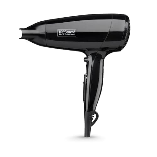 Image of TRESemme Fast Dry 2000W Hair Dryer - Super Compact & Lightweight, Quick Drying, 3 Heat & 2 Speed Settings Plus Cool Shot, Black, 9142TU