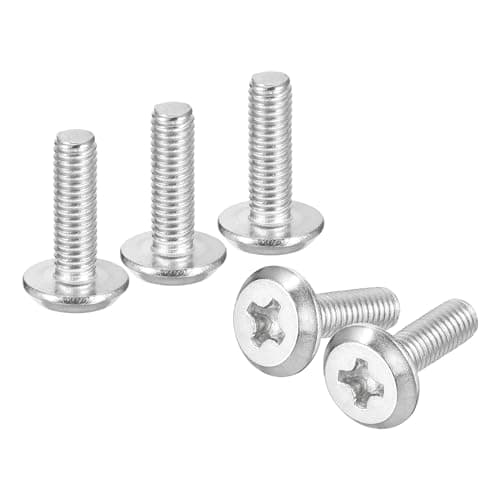 Image of sourcing map M3x10mm Flat Round Head Phillips Head Screws, 20Pcs 304 Stainless Steel Phillips Drive Machine Screw, Full Thread, Bright Finish, Furniture Screw Connection Bolt Screw