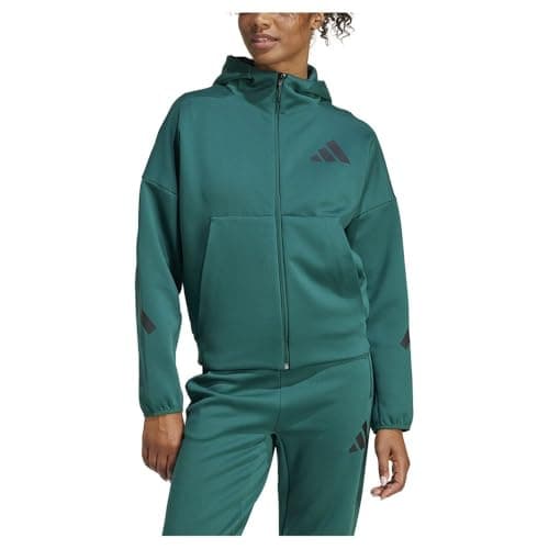 Image of adidas Womens Z.N.E. Full Zip Hoodie Collegic Green XS