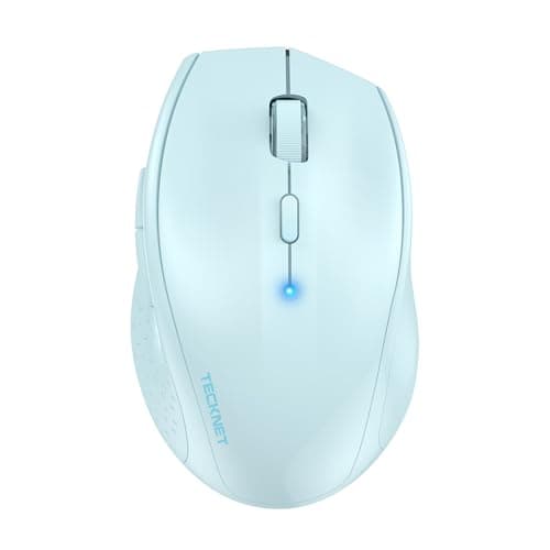 Image of TECKNET Classic Bluetooth Mouse, 4800 DPI Wireless Mouse, Cordless Mice Ergonomic Portable Mouse for Laptop, Computer Mouse with 6 Adjustable DPI, PC Mouse with 24 Month Battery Life