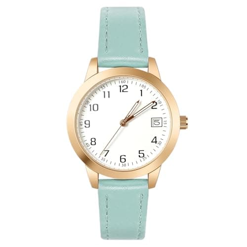 Image of OFFCUP Ladies Watches, Analog Quartz Watches for Women, Waterproof Womens Watch, Girls Wrist Watch with Leather Strap for Christmas and Valentine's Day Gifts