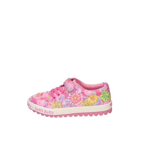 Image of Lelli Kelly Girls Eloise Strap Trainers Pink Flower Shoes LK4912 (Fuchsia, UK Footwear Size System, Little Kid, Numeric, Medium, 9)