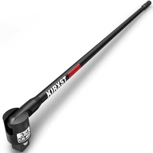 Image of KIRXST 3/4" Drive Heavy Duty Breaker Bar, 1040mm (1 Metre) Power Breaker Knuckle Bar, Flexible Handle Breaker Bar, Extra Long Extension Breaking Bar