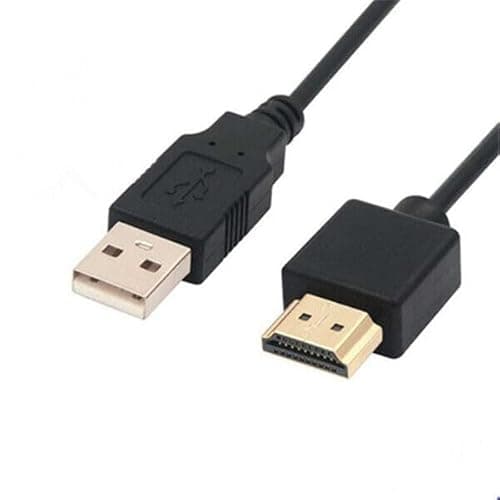 Image of BRAVECOW USB to HDMI Adapter Cable USB 2.0 to HDMI Male Power Supply Cord, Pure Copper 0.5M USB 2.0 Converter Cord Extension Converter (Only for Charging)