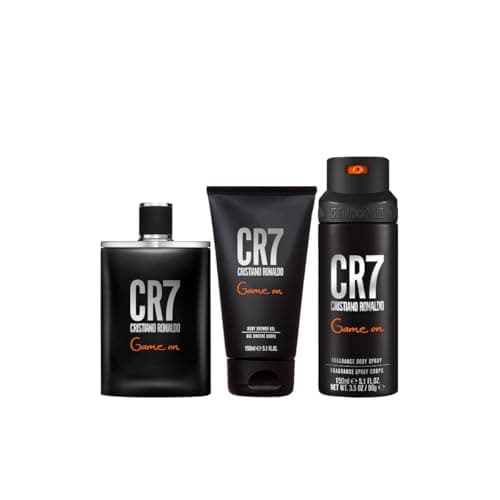 Image of Cristiano Ronaldo Cr7 Game On 3 Piece Gift Set: Eau De Toilette 100ml - Shower Gel 150ml - Body Spray 150ml