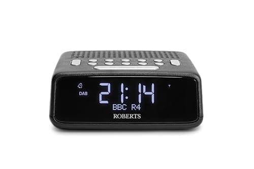 Image of Roberts ORTUSDAB FM/DAB/DAB+ Digital Clock Radio, Alarms with large LCD VA Display, Black