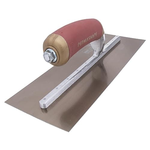 Image of MARSHALLTOWN PermaShape Plasterers Finishing Trowel, Broken-in Golden Stainless Steel 292 x 121mm Blade, DuraSoft Handle, PB4GSD