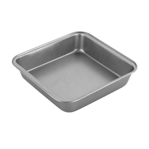 Image of Chef Aid 20cm Non-Stick Square Cake Tin, Carbon Steel Cake pan with Even Heat Distribution, Ideal for All Cake Styles and Perfect for Traditional Tray Bakes of Lasagne or Shepherds Pie