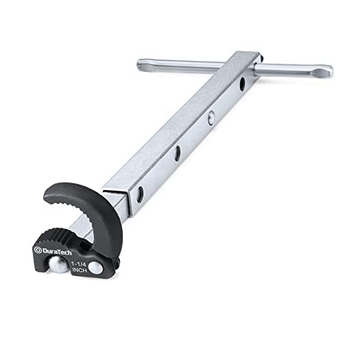 Image of DURATECH Telescopic Basin Wrench, Adjustable Jaw Capacity of 3/8" to 1-1/4"(10mm to 32mm), with 10" to 17" (250mm to 430mm) Extendable Handle, Sink Wrench for Tight Space