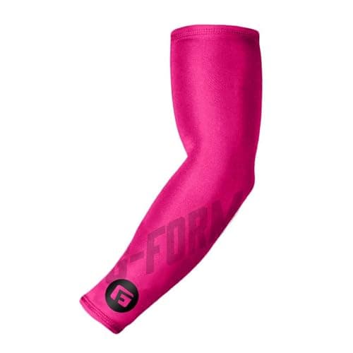Image of G-Form Compression Arm Sleeve - Moisture-Wicking Elbow Sleeves for Baseball, Basketball & More - Flat Seam, Pink, Adult S/M