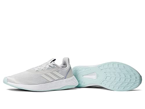 Image of adidas Women's QT Racer Sport Running Shoe, Grey/White/Halo Mint, 6