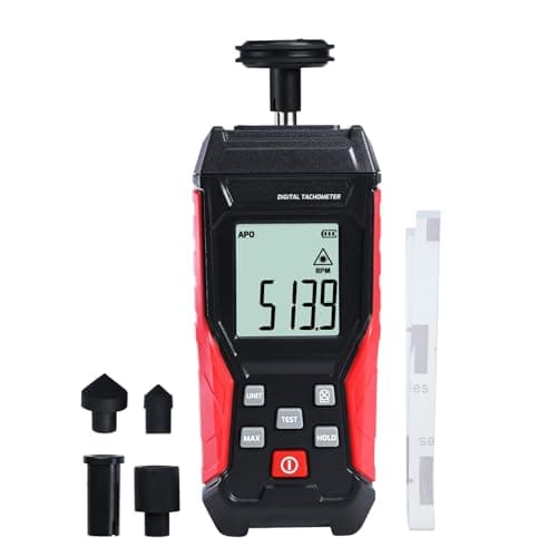 Image of Digital 2-in-1 Tachometer Noncontact Laser Photo Sensor 3~99999RPM and Contact 3~19999RPM Meter RPM Gauge Tester Professional MAX/MIN/Hold Data, Handheld Car Engine Tool