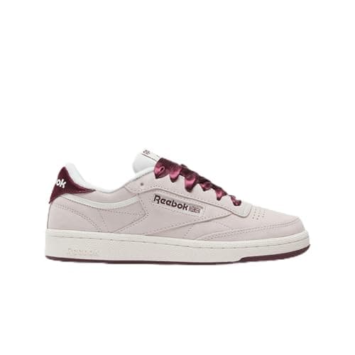 Image of Reebok Womens Club C 85 Sneaker, Luxegrey Blackcherry Chalk, 7 UK