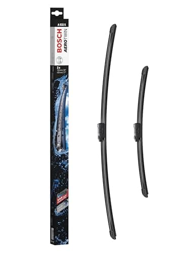 Image of Bosch Aerotwin A 532 S - Front Windscreen Wipers - Set of 2 Replacement Blades - Comes with Pre-assembled Adapter - 2 Blades, 700mm/425mm - Only for right-hand drive (UK)
