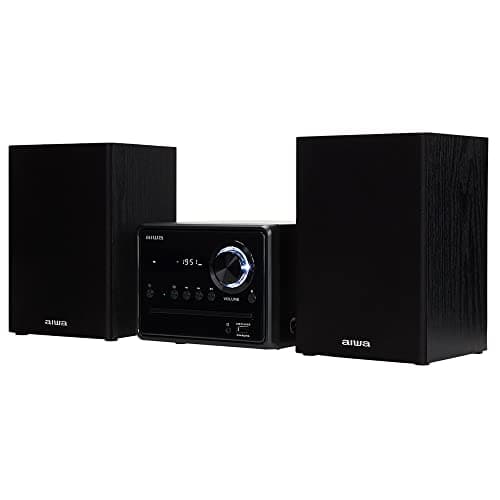 Image of Aiwa MSBTU-300, Hi-Fi Microsystem with Bluetooth, CD, USB, FM Radio, Black
