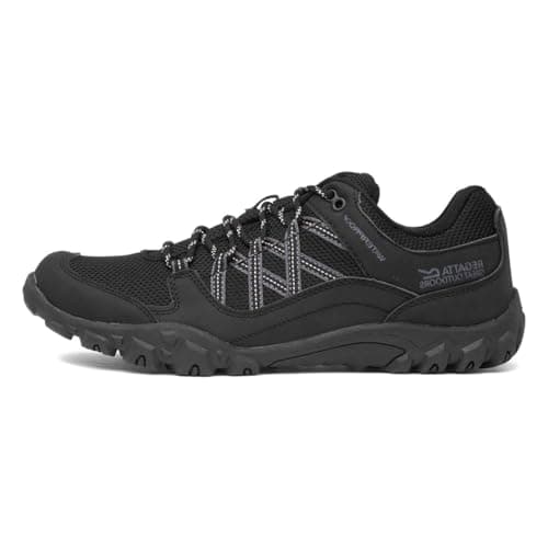Image of Regatta Mens Edgepoint III Outdoor Walking Trainers, Waterproof & Breathable with Hardwearing Threads & Foam Insock - Perfect for Hiking & Mountaineering Black