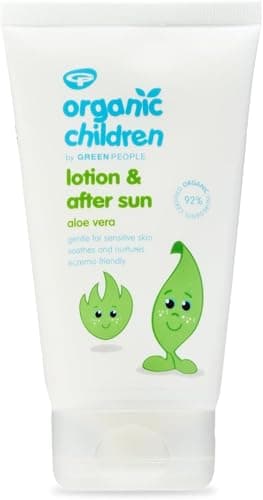 Image of Green People Organic Children Aloe Vera Lotion & After Sun - Natural, Organic for Kids - Aloe Vera, Calendula & Myrrh, 150ml