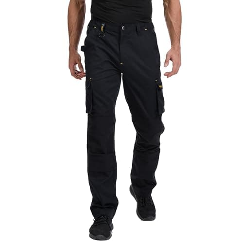 Image of The Essentials Wardrobe 1PK Mens JIKKS Workwear Trousers - Regular - 36R - Black