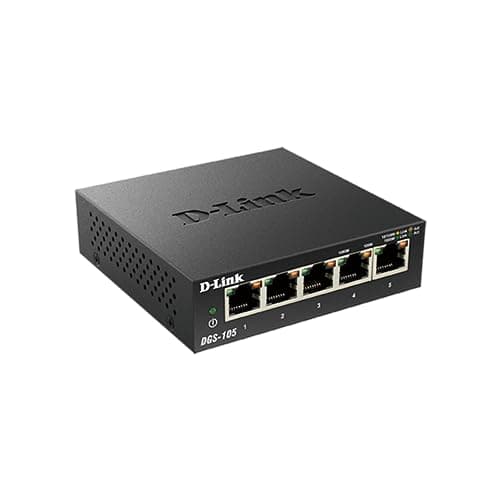 Image of D-Link DGS-105 5-Port Gigabit QoS Switch Metal Chassis Jumbo Frames