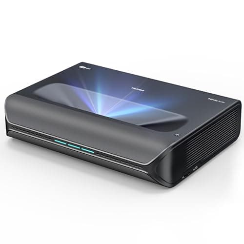 Image of NexiGo Aurora Pro, Ultra Short Throw 4K Tri-Color Laser Projector, 2400 Lumens, Screen Adoption, Dynamic Dimming, Dolby Vision & Atoms, HDR10, HLG, Active 3D, 60W Speakers, UST TV