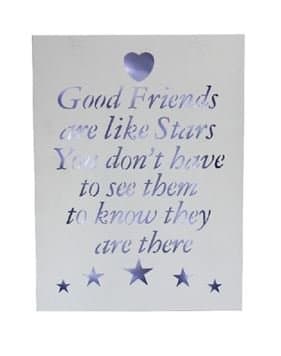 Image of Wooden Box LED Light Up Verse Plaque - Good Friends