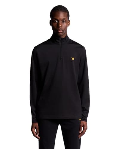 Image of Lyle & Scott Mens Golf Course Midlayer Sweater - Jet Black - M