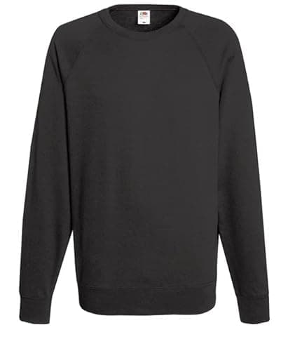 Image of Fruit Of The Loom 62138 Lightweight Raglan Sweatshirt - Light Graphite - L