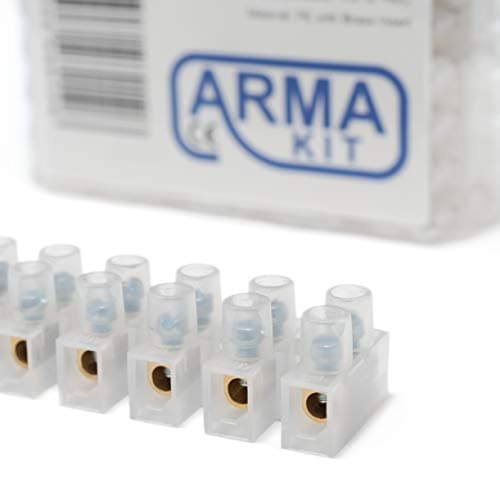 Image of 12 Way Electrical Connector Strip, Chocolate Terminal Blocks - Pack of 10 (5 Amp)