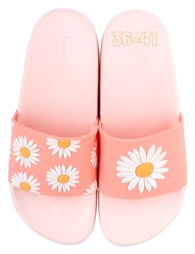 Image of soxo Sliders Women Flip Flops Slides Woman Gift For Her Flip Flop Womens Flipflops 5.5-6.5 Daisies