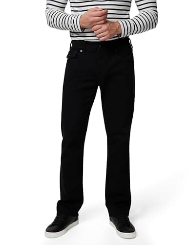 Image of True Religion Men's Ricky Flap Sn 32 Inseam Jeans, 2sb Body Rinse Black, 33