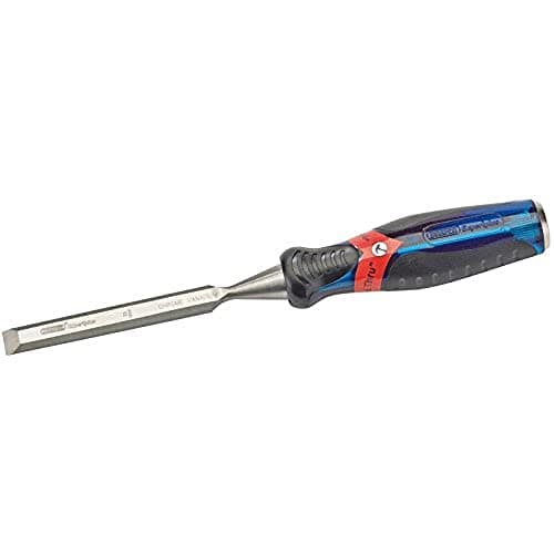 Image of Draper 24404 Expert Bevel Edge Wood Chisel, Soft Grip with 'Pound Thru' End Cap, 13mm, 34.5cm x 4.8cm x 3.1cm, Blue