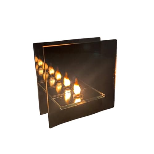 Image of Cello Gleneagles Smoke Infinity Flame LED Battery Lamp - LED Night Light, Bedroom and Desk Decor. Flame Effect LED Lamp for Ambient Lighting in Any Room.