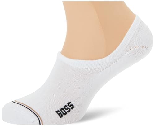 Image of BOSS Women's 3p Lc Iconic Cc Sp W Ankle Socks, White 100, 35-38