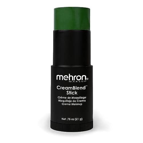 Image of Mehron Makeup Creamblend Stick Face Paint, Body Paint, & Foundation Cream Makeup Perfect For Halloween .75 Oz 21 G Green