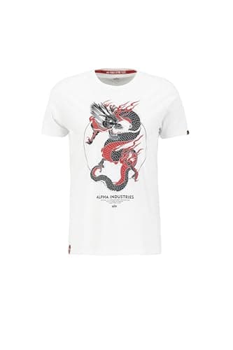 Image of Alpha Industries Heritage Dragon T-Shirt for Men, White, M
