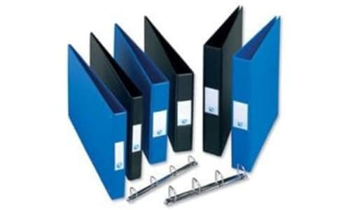 Image of Elba A3 Ring Binder PVC Upright 4 D-Ring 40 mm Capacity, Portrait Layout, Black, Pack of 2